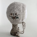 Hand Knitted Bonnets with Embroidery
