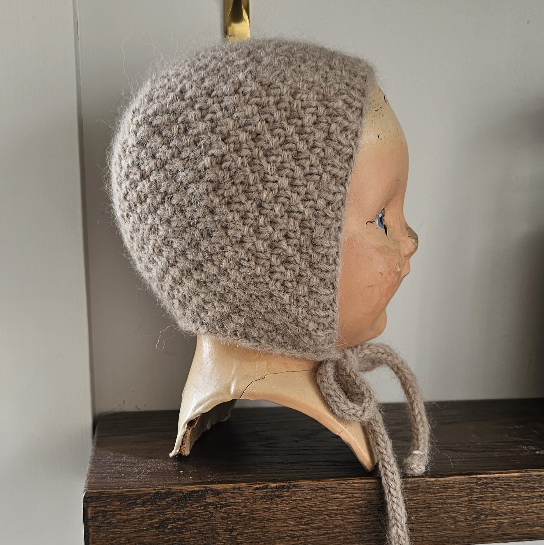 Hand Knitted Bonnet - Britta