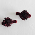Merlot Leather Flower Set