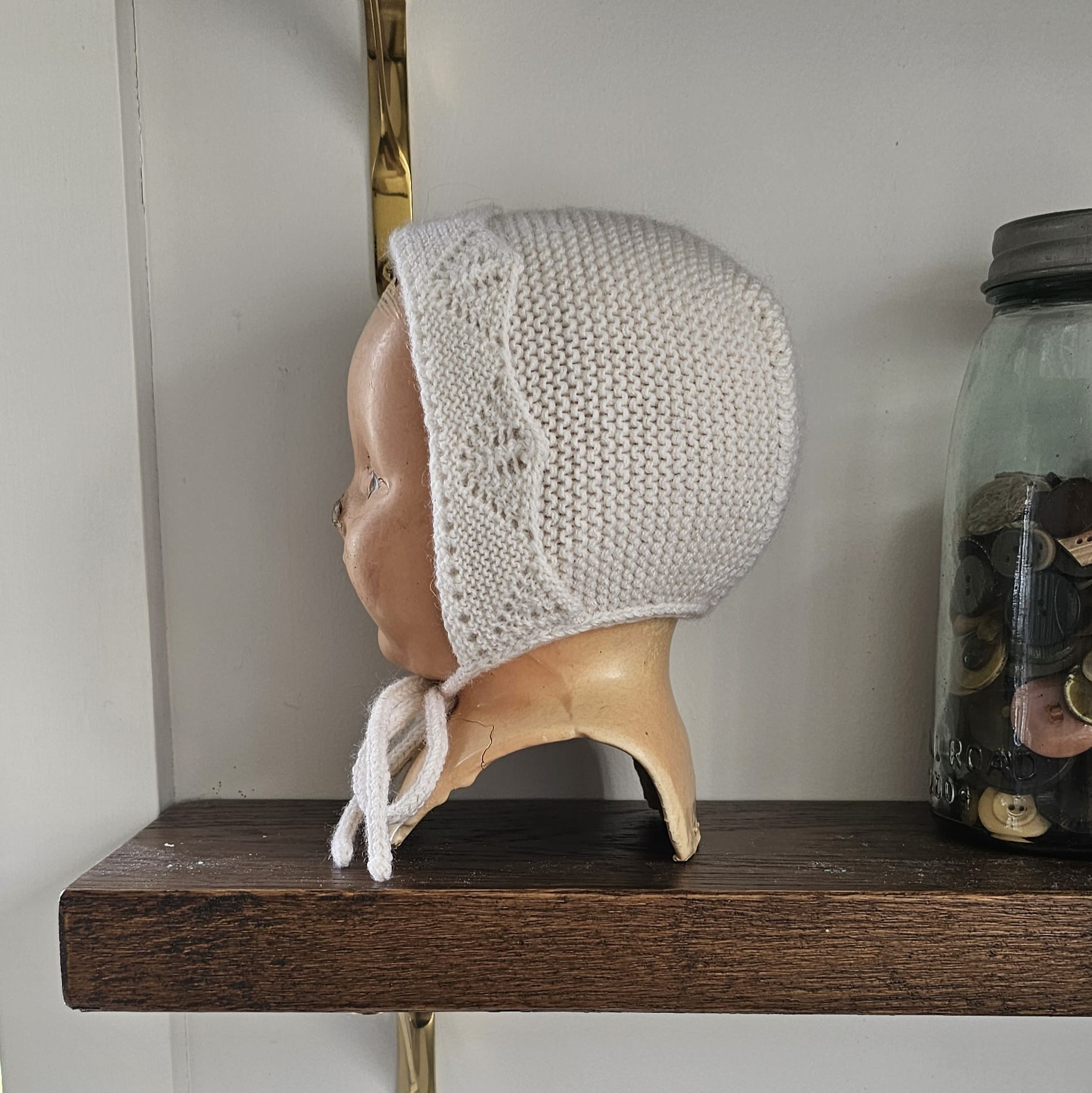 Hand Knitted Bonnet - Sofie