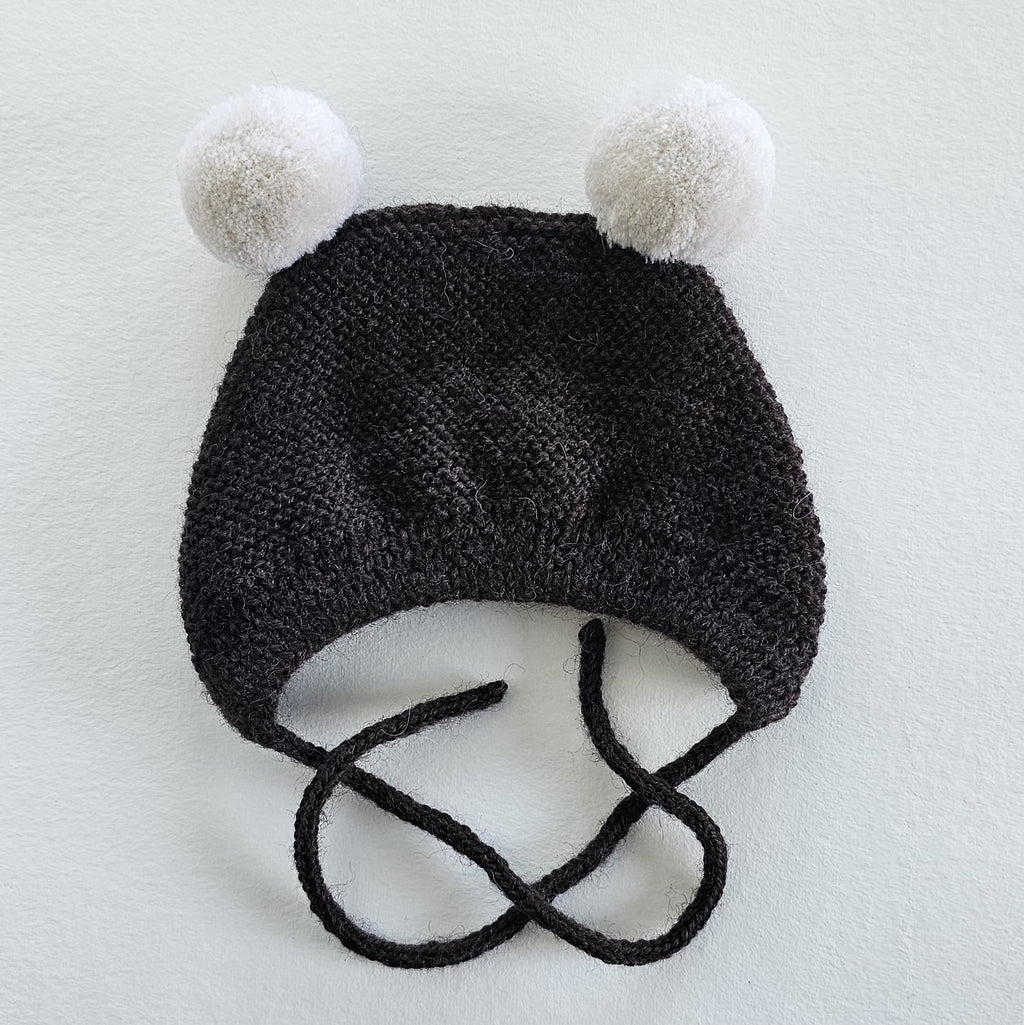 Hand Knitted Hat - Bear