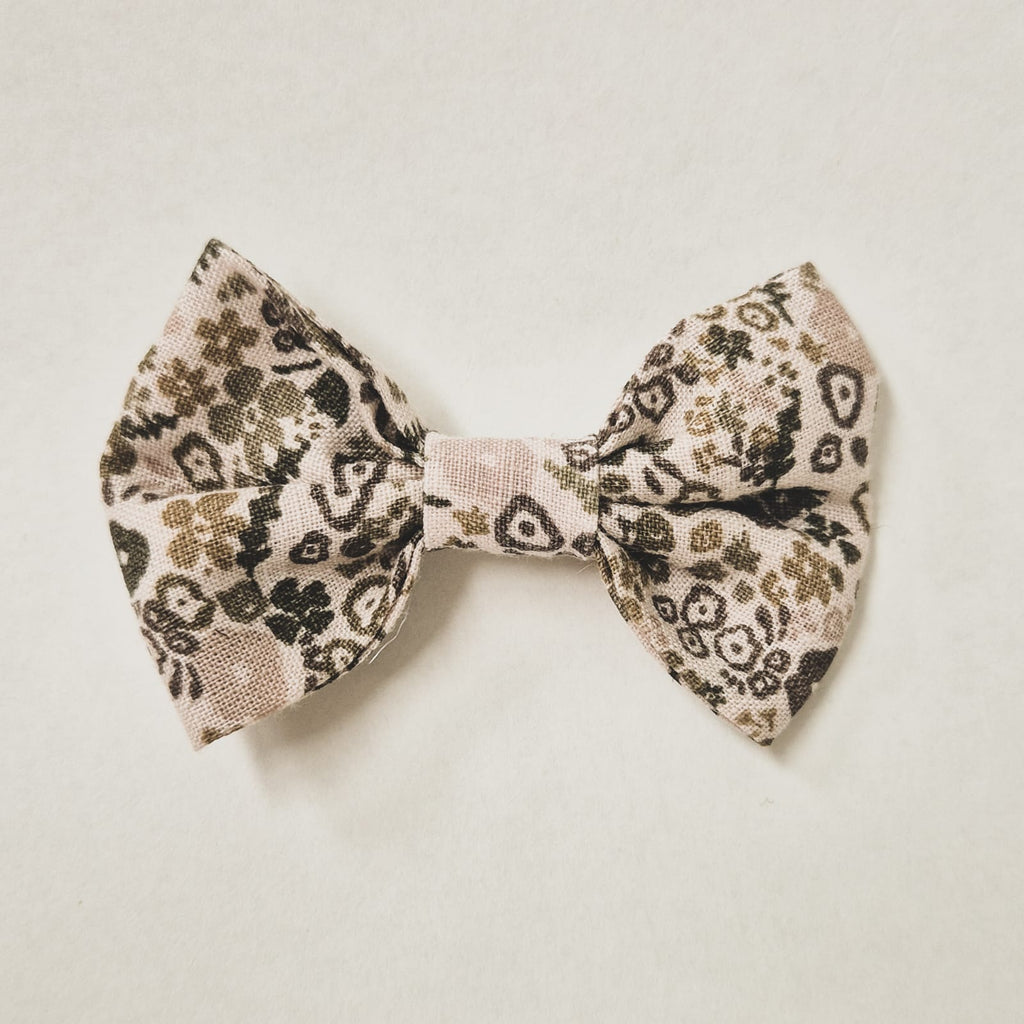 Linen Forget-me-not Bow - Olive