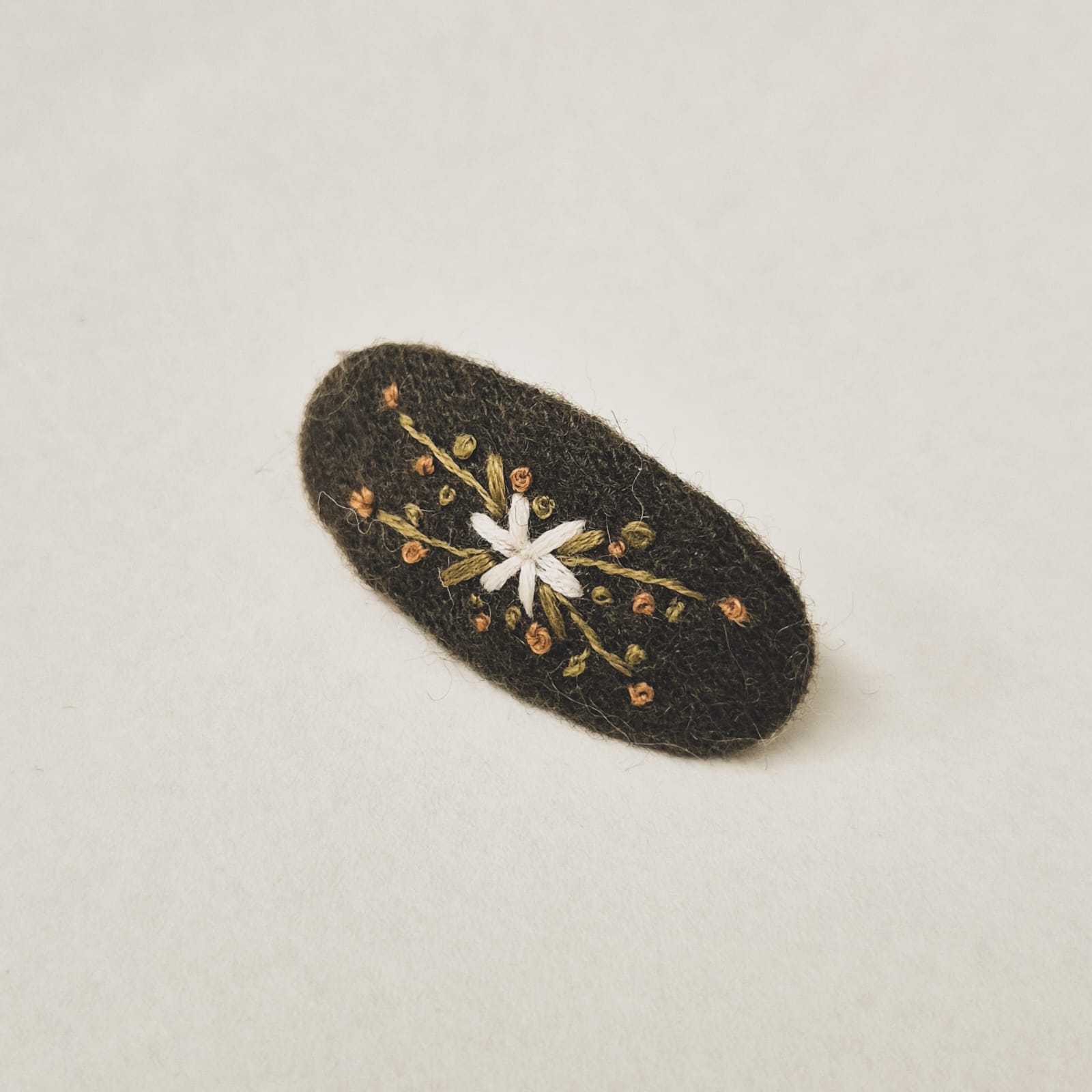 Hand Embroidered Tiny Clip